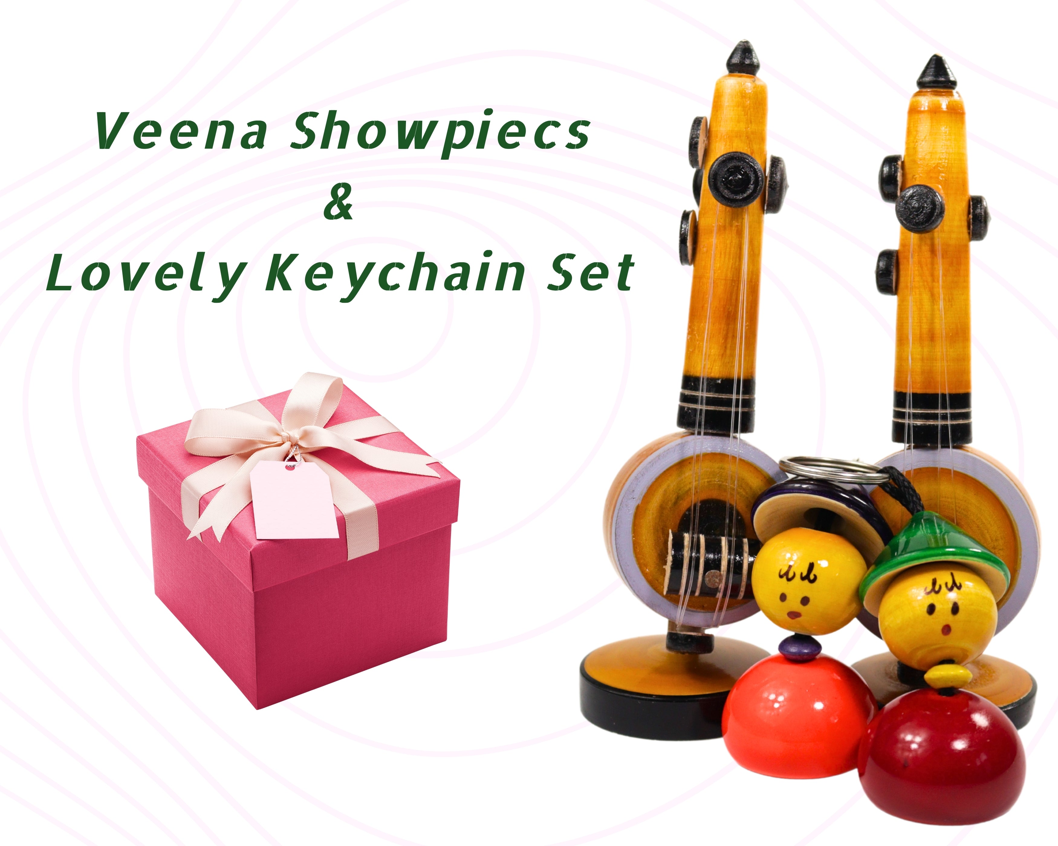 Premium Handmade Wooden Décor Piece with Couple Keychains | Perfect Wedding, Anniversary & Lovers Gift