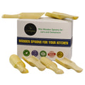 Wooden Masala Spoon Set (5 Pieces) for Spice Jars | Small Kitchen Scoops for Masala Box, Dabba and Containers